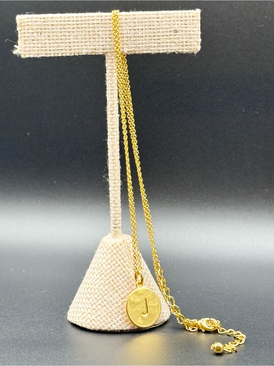 kate spade Jewelry - Kate Spade 12k Gold-Plated Initial “J” Pendant Necklace, 17" + 3" Extender